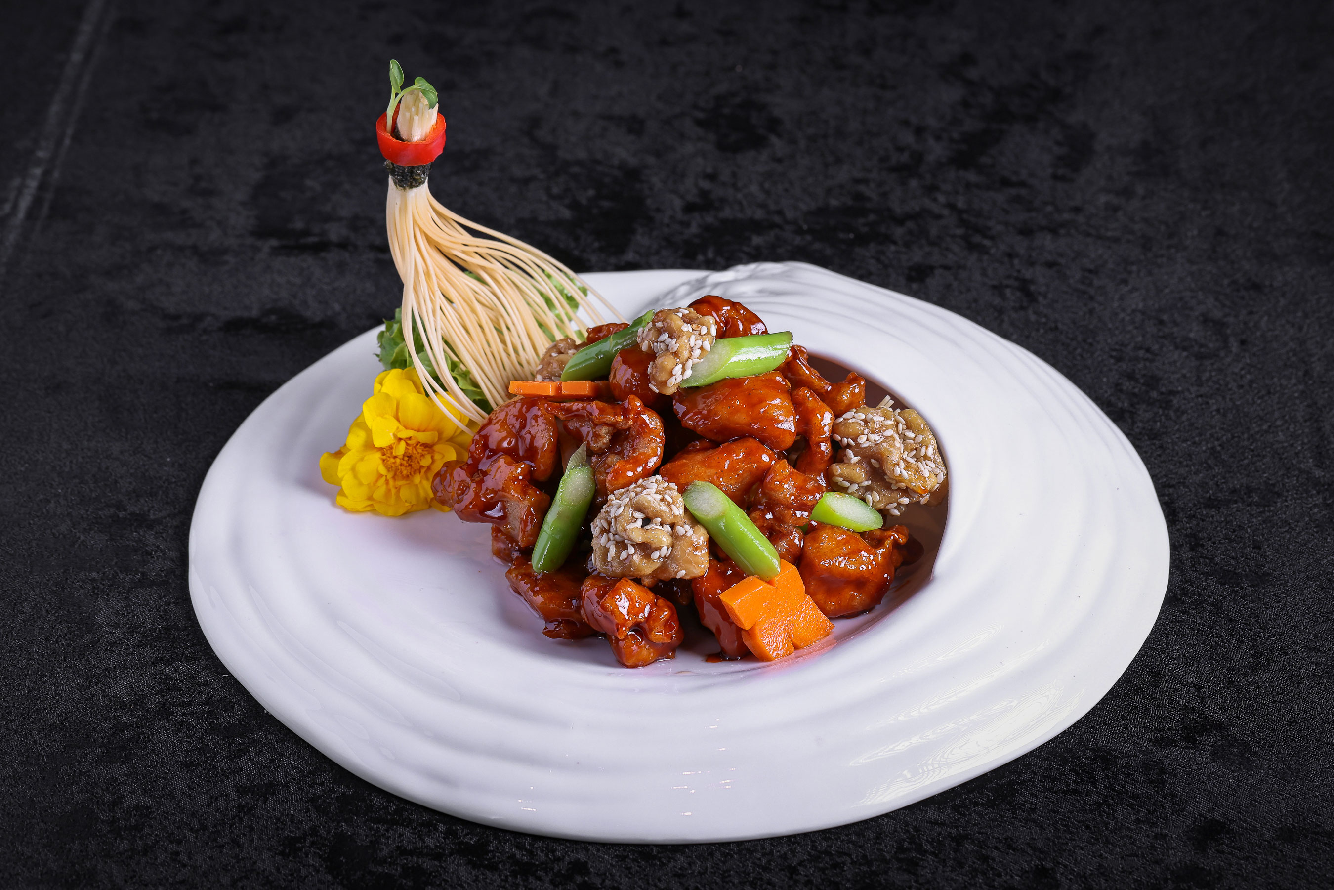 Wok-fried Chicken Cubes in Hoisin Sauce